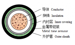 0.6/1kV交聯(lián)聚乙烯絕緣非阻燃、阻燃、無鹵低煙阻燃及耐火鎧裝電力電纜